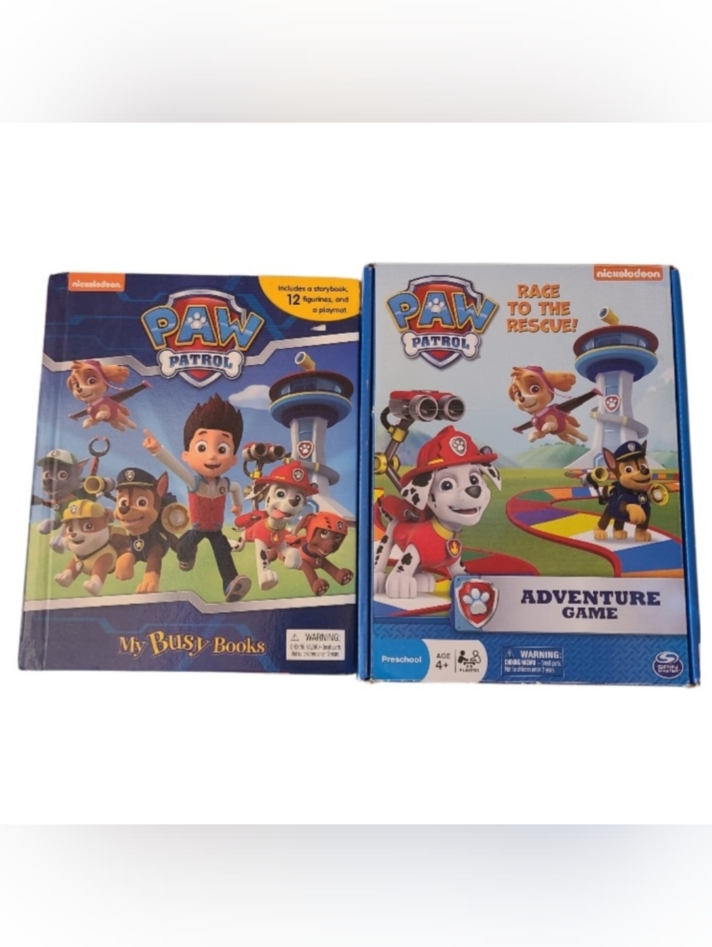 PAW Patrol Bundle: My Busy Books with 12 Figurines & Adventure Board Game